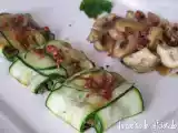 Receta Raviolis de calabacín rellenos de carne y foie