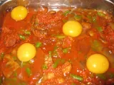 Receta Huevos al horno con chorizo
