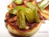 Receta Blinis con calsots y su salsa y blinis con esparragos verdes y b