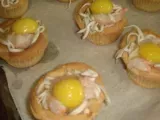 Receta Volovanes de salteado de gulas con huevos de codorniz