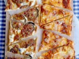 Receta Pizzas de berenjena-ricotta y sobrasada-brie