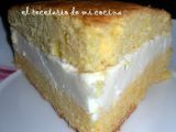 Receta Bizcocho de naranja relleno de crema de queso