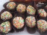 Receta Trufas de nutella con fideos de colores