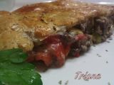 Receta Hojaldre relleno con crema de morcilla rios y pimientos asados