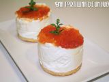 Receta Mousse de yogur al limón con mermelada de tomate