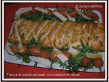 Receta Trenza de salmón ahumado con ensalada de rúcula.