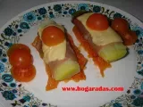 Receta Recehogaradas - rollitos de puerros con jamón y queso