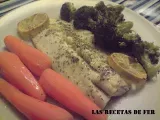 Receta Merluza al horno con verduras al vapor