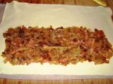 Receta Hojaldre relleno de cebolla, bacon y uvas pasas