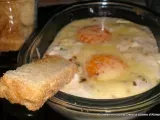 Receta Huevos cocotte al queso brie/ oeufs cocotte au fromage brie