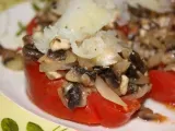Receta Montaditos templados de tomate y champiñones con toque manchego