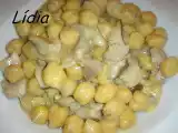 Receta Garbanzos con setas y tocino (cigrons amb bolets i cansalada)