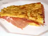 Receta Tortilla de patatas y jamón curado espuña