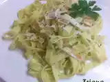 Receta Tagliatelle con surimi al ajillo
