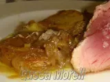 Receta Solomillo de cerdo ibérico con papas y cebolla confitada