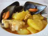 Receta Suquet de merluza con patatas y mejillones