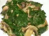 Receta Espinacas con champiñones.