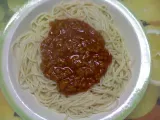 Receta Espaguetis con salsa de tomate y carne picada