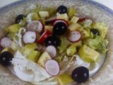 Receta Ensalada de escarola y rábanos con manzana