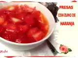 Receta Fresas con zumo de naranja