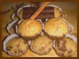 Receta Muffins de choco y de mermelada de frambuesa