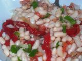 Receta Ensalada de pimientos y ensalada de judias y regalo de bajamar y de calvo