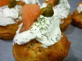 Receta Muffins salados de salmón y eneldo para el concurso de objetivo cupcake