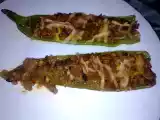 Receta Pimientos verdes rellenos de ternera salteada con jamón