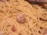 Receta Spaghetti with sausage meatballs - espaguetis con salchicha