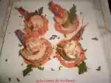 Receta Popietas de salmón con langostinos