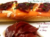 Receta Tosta de salmorejo con crujiente de jabugo