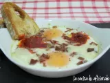 Receta Huevos al plato con sobrasada y torta del casar