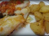 Receta Filetes de panga con sofrito y patatas al ajillo (fussioncook)