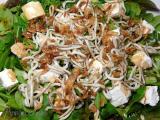 Receta Ensalada templada de gulas y queso de cabra