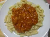 Receta Macarrones con pollo y salsa de tomate