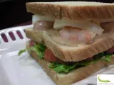 Receta Sandwich vegetal con gambas
