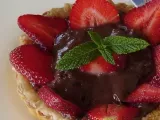 Receta Mini-tarta con mousse de chocolate y fresas