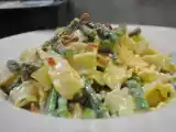 Receta Pappardelle con esparragos y prosciutto...