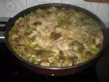 Receta Arroz con salchichas y alcachofas