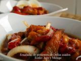 Receta Ensalada de pimientos de dalías asados, estilo jaén y málaga