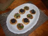 Receta Blinis de patata con guarnición.