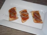 Receta Canapé de anchoa con mermelada de breva.