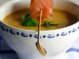 Receta Crema de verdura y salmón ahumado