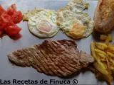 Receta Plato combinado con filete y huevos fritos