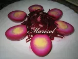Receta Ensalada de huevos morados