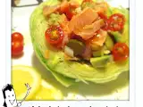 Receta Nido de lechuga de salmón y aguacate