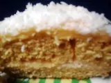 Receta Torta de banano* y coco rellena con crema pastelera
