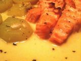 Receta Salmón con crema de naranja