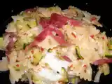 Receta Farfalle con calabacín y jamon iberico