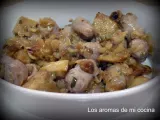 Receta Sartenada de butifarra con patatas.